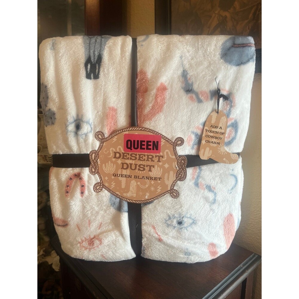 NEW Western Cowgirl Rodeo Desert Dust Blanket Throw Queen